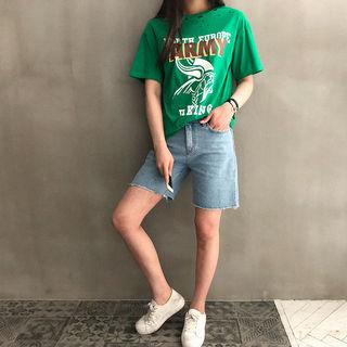 Graphic Perforated T-shirt