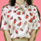 Strawberry Print Short-sleeve Shirt