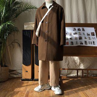 Single Breasted Coat Camel - One Size