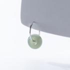 Hoop Drop Earring 1 Pair - Green - One Size