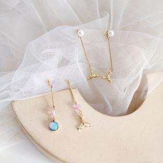 Mermaid Tail Drop Earring / Clip-on Earring (various Designs)