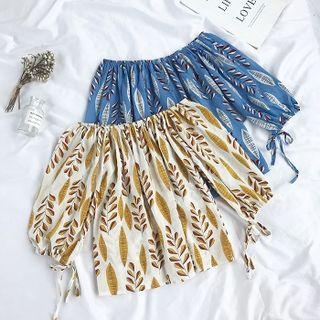 Print Off-shoulder Top