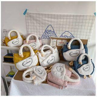 Cartoon Fleece Crossbody Bag (various Designs)