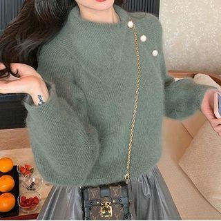 Asymmetrical Polo-neck Sweater