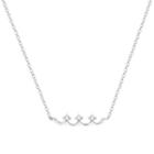 925 Sterling Silver Rhinestone Necklace As Shown In Figure - One Size