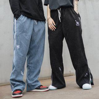 Couple Matching Cardigan Straight Leg Pants