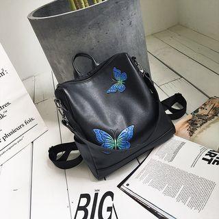 Butterfly Faux-leather Backpack