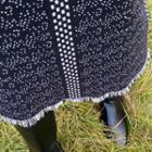 Fray-hem Patterned A-line Knit Skirt