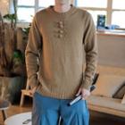 Frog Button Detail Sweater