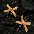 Bow Metal Ball Earring