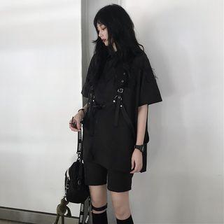 Elbow-sleeve Shirt / Belt