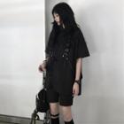 Elbow-sleeve Shirt / Belt