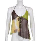 Halter Neck Mesh Top