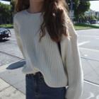 Crew-neck Sweater Off-white - One Size