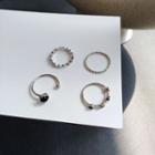 Set Of 4: Ring Set Of 4 - Ring - Silver - One Size