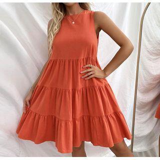 Sleeveless Tiered Smock Dress