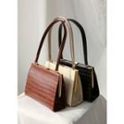 Kiss-lock Croc-grain Tote Bag