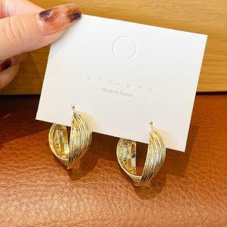 Layered Earring 01 - Gold - One Size
