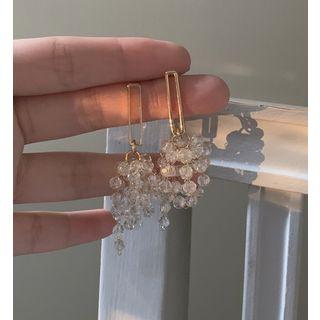 Faux Crystal Dangle Earring S925 - Earrings - 1 Pair - One Size