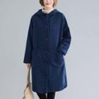 Hooded Long Button Coat