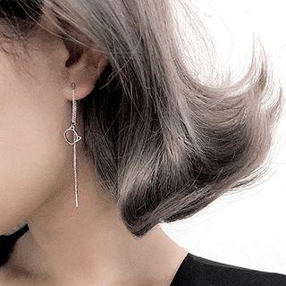 Non-matching Cat Dangle Earring As Shown In Figure - One Size