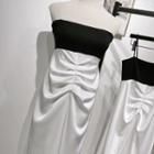 Strapless Midi Dress / Open Jacket