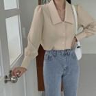 [lovb] Chelsea-collar Wide-cuff Blouse