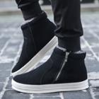 Fleece-lined Zip Short Boots