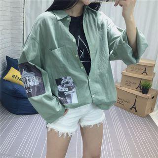 Print Collared Jacket
