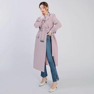 [lovb] Belted Pink Wrap Coat