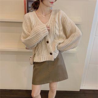 Perforated Cardigan / Mini Skirt / Set