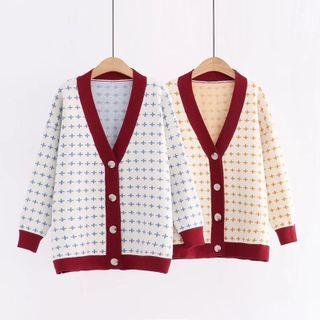 Cross Print Cardigan