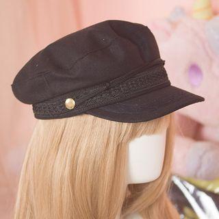 Lace-trim Military Hat