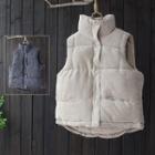 Corduroy Padded Button Vest