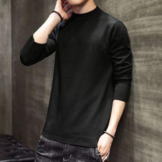 Plain Mock-turtleneck Sweater / Set