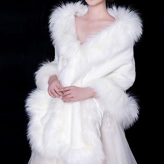 Wedding Fluffy Cape White - One Size