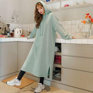 Plus Size Boxy Long Hoodie Dress