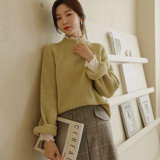 Raglan Mock-neck Sweater