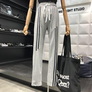 Stripe Drawstring Harem Pants