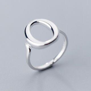 925 Sterling Silver Hoop Open Ring Ring - One Size