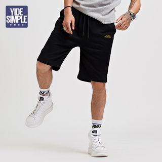 Drawcord Embroidered Shorts