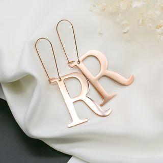 Initial Earring 1 Pair - As Shown In Figure - One Size