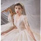 Short-sleeve Wedding Ball Gown (various Designs)