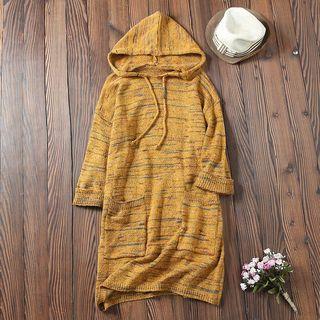 Hooded Pocketed Knit Top