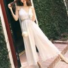 Suspender Wide-leg Chiffon Jumpsuit