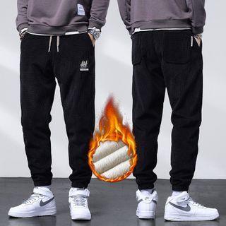 Corduroy Drawstring Straight Leg Pants