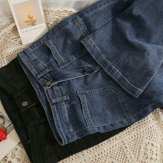 High-waist Flaved Jeans