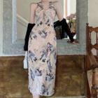 Sleeveless Floral Midi Sundress / Cardigan