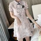 Short-sleeve Traditional Chinese Chiffon A-line Dress