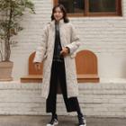Drawstring Long Quilted Coat
